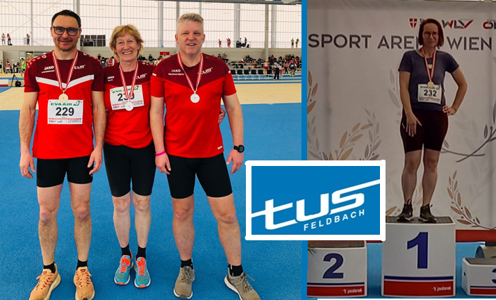 9 Medaillen für den TUS Feldbach bei den österreichischen Mastersmeisterschaften in Wien